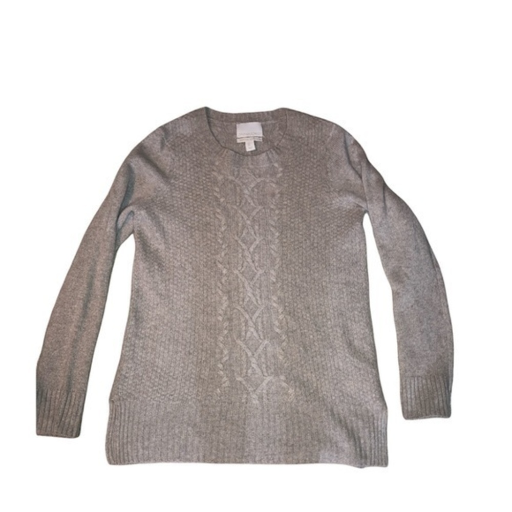 Cynthia rowley 2 ply cashmere sweater light brown taupe